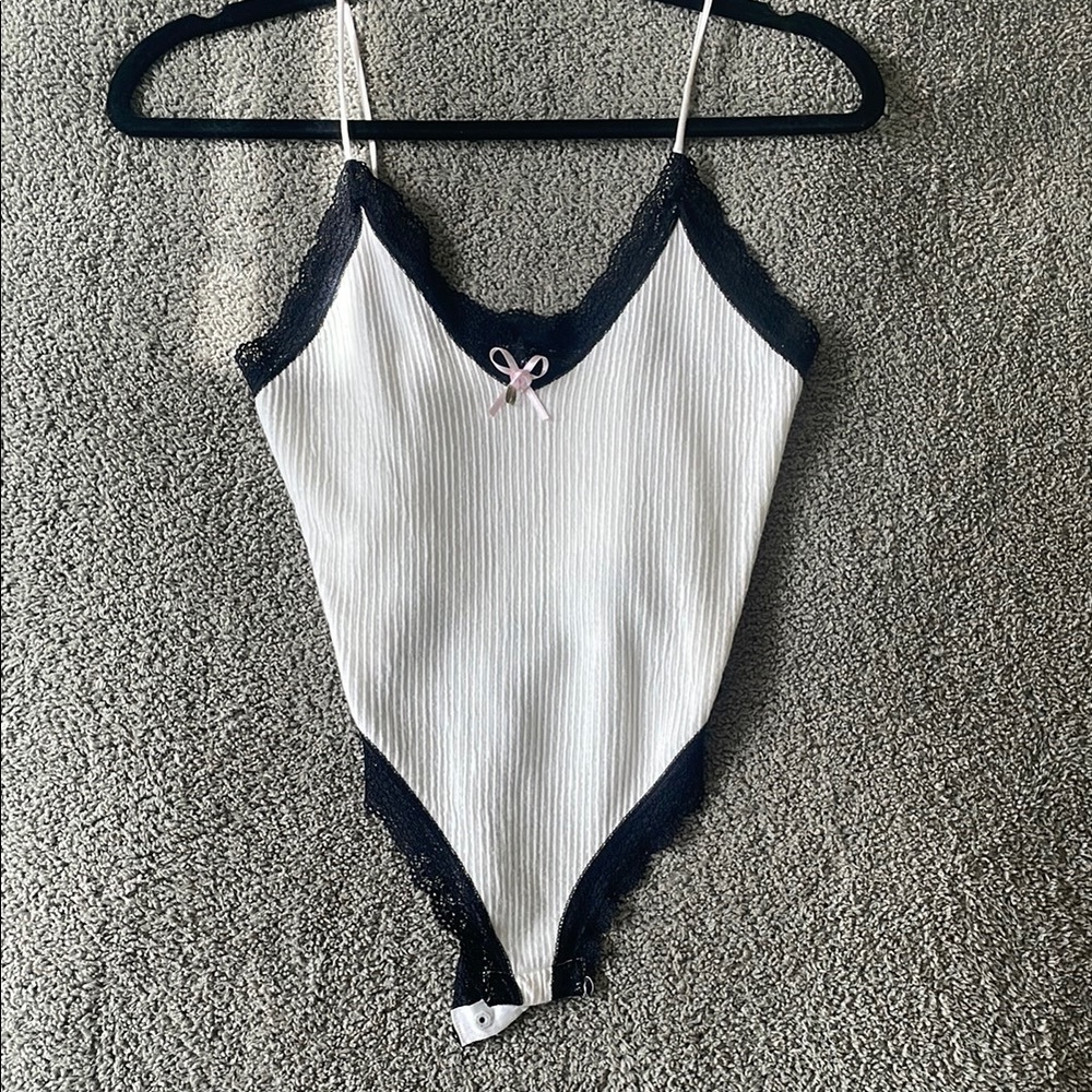 Urban Outfitters Black and White Bodysuit